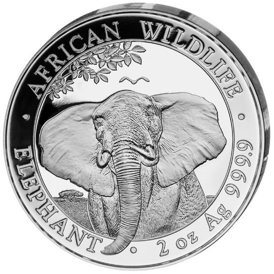 eng pl African Wildlife Somalia Elephant 2 oz Silver 2021 4909 2