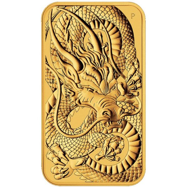 perth mint 1 oz rectangle dragon 100 bar 2021 gold