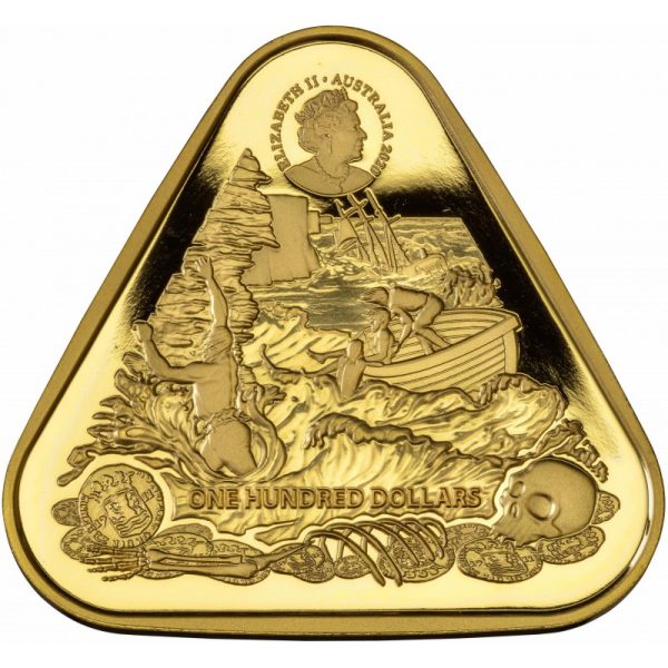 ram 1 oz gold triangular coin zuytdorp 2020 100