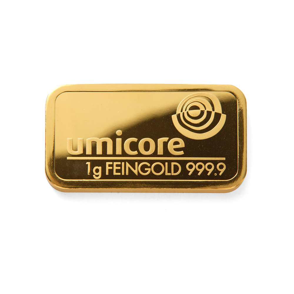 umicore 1 gram gold bar 1