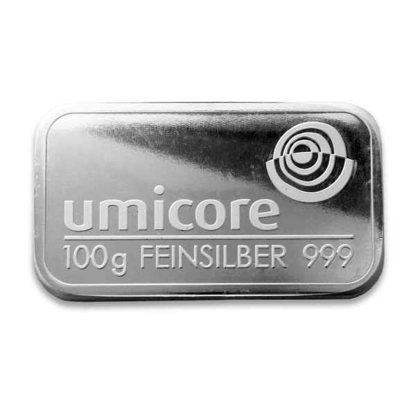 umicore 100 gram silver bar