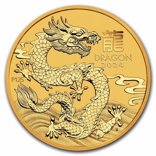 Lunar Series III Dragon 1 troy ounce gouden munt 2024