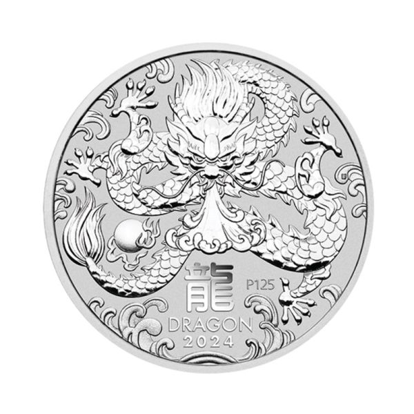 Lunar Series III Dragon 1 troy ounce zilveren munt 2024