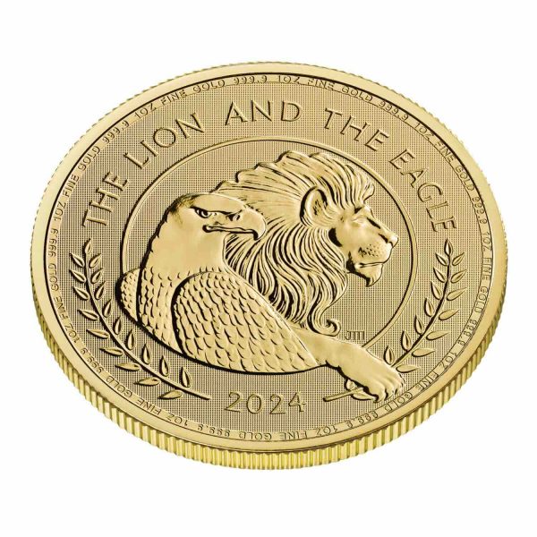 The British Lion & American Eagle 1 troy ounce gouden munt 2024 - Afbeelding 3