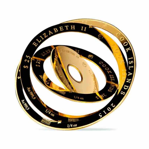 Cook Island Armillary Valcambi 1 troy ounce gouden munt - Afbeelding 2