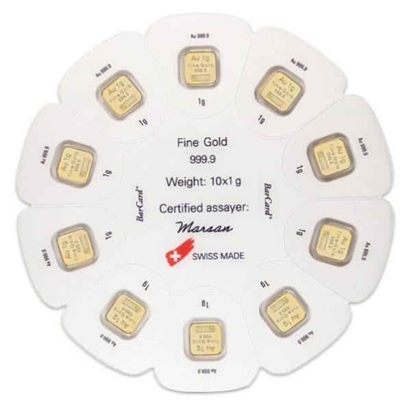 Argor Heraeus 10 x 1 gram GoldSeed goudbaar - Afbeelding 2