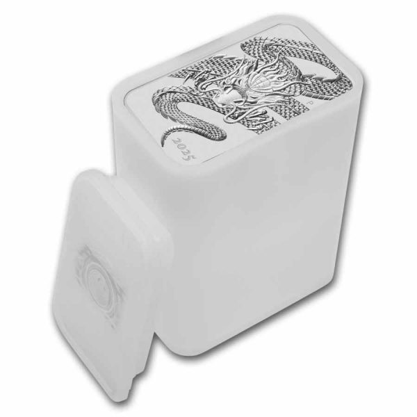 Dragon 1 troy ounce Rectangular zilveren munt 2025 - Afbeelding 3