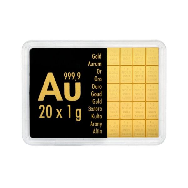 Valcambi 20x1 gram goudbaar