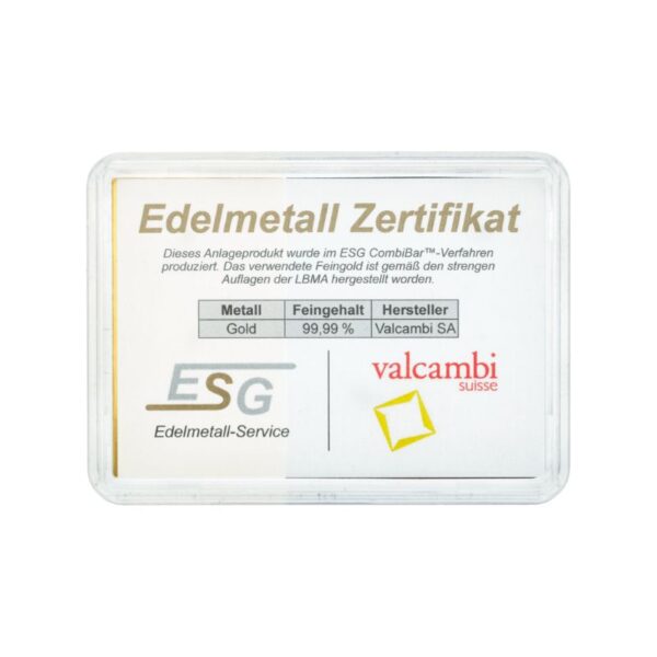 Valcambi 20x1 gram goudbaar - Afbeelding 2