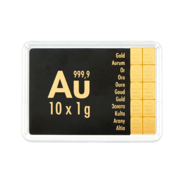 Valcambi 10x1 gram goudbaar