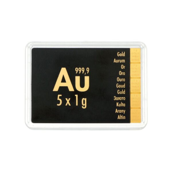 Valcambi 5x1 gram goudbaar