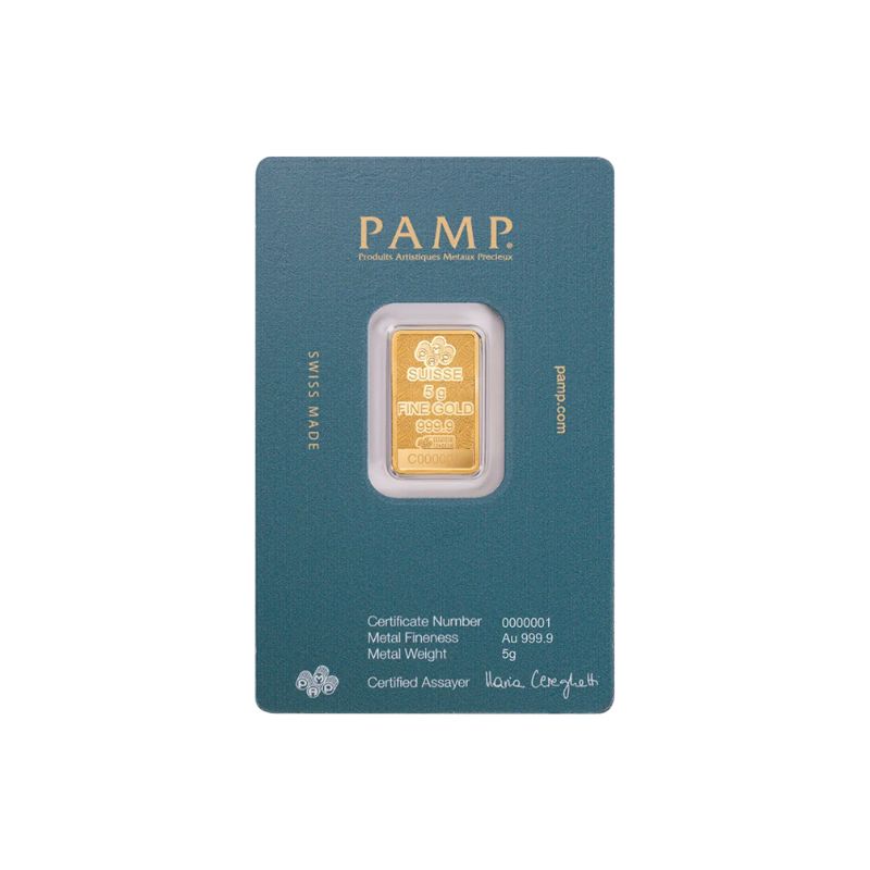 Pamp Suisse Arabian Falcon 5 gram goudbaar met hanger - Afbeelding 2