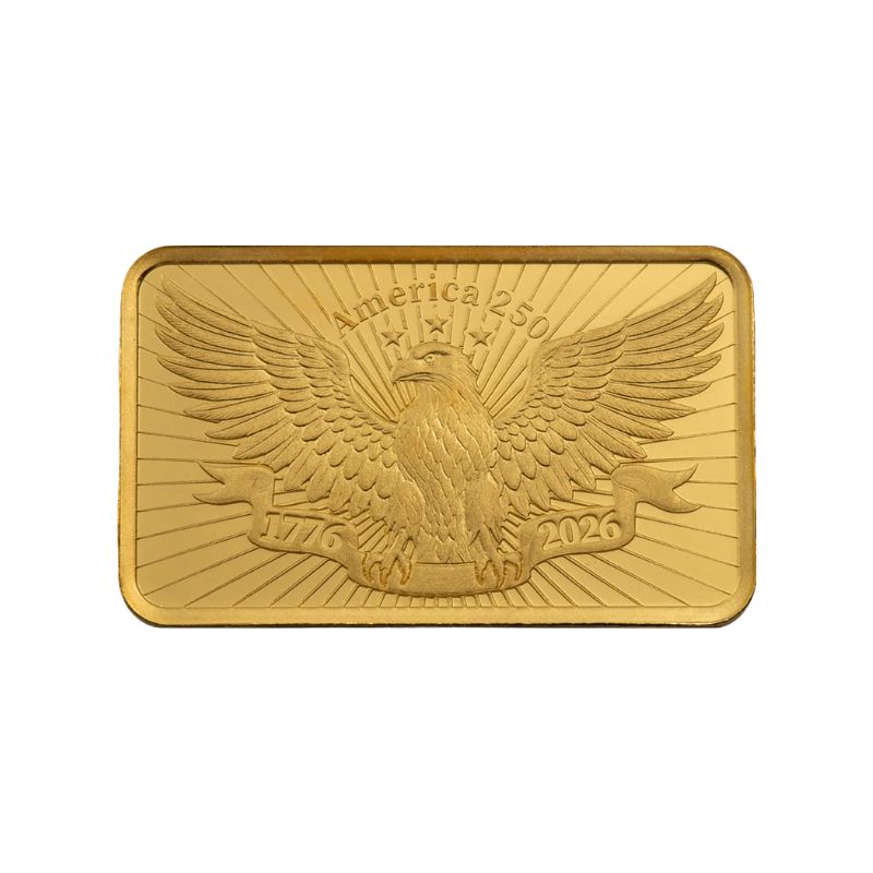 Pamp Suisse 2.5 gram 250th Anniversary of the United States Vintage goudbaar - Afbeelding 3