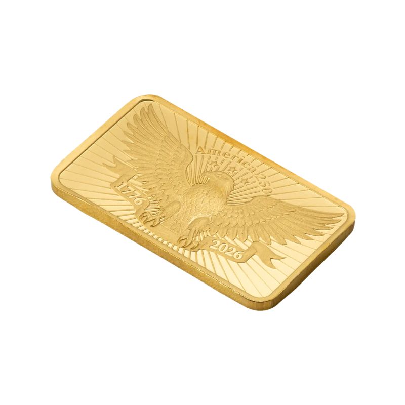 Pamp Suisse 2.5 gram 250th Anniversary of the United States Vintage goudbaar - Afbeelding 5
