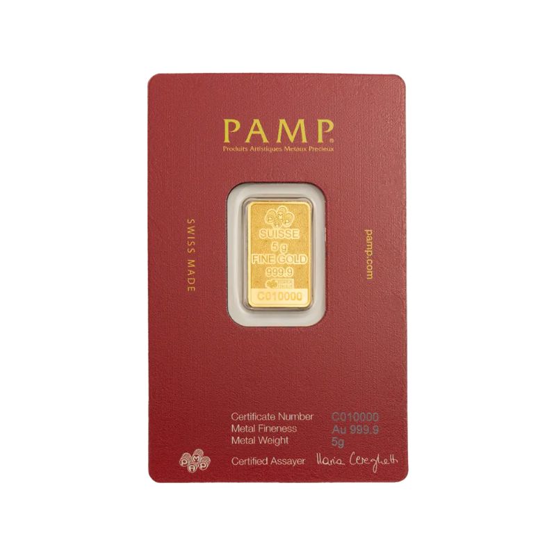 Pamp Suisse Arabian Camel 5 gram goudbaar met hanger - Afbeelding 2